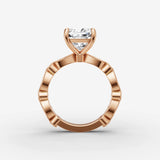 Heritage cushion diamond setting in gold, view 8