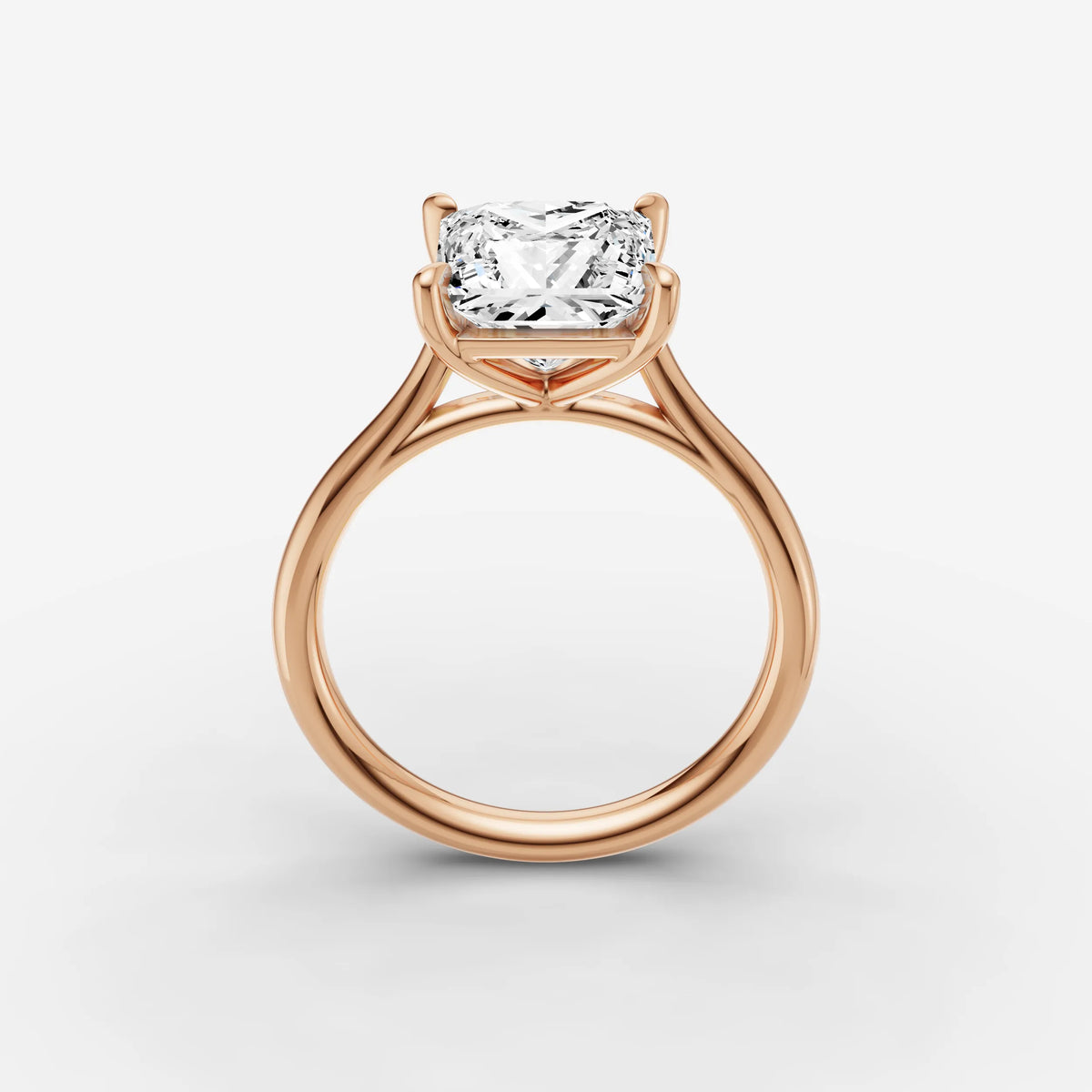 Cathedrale princess diamond setting in gold, view 9