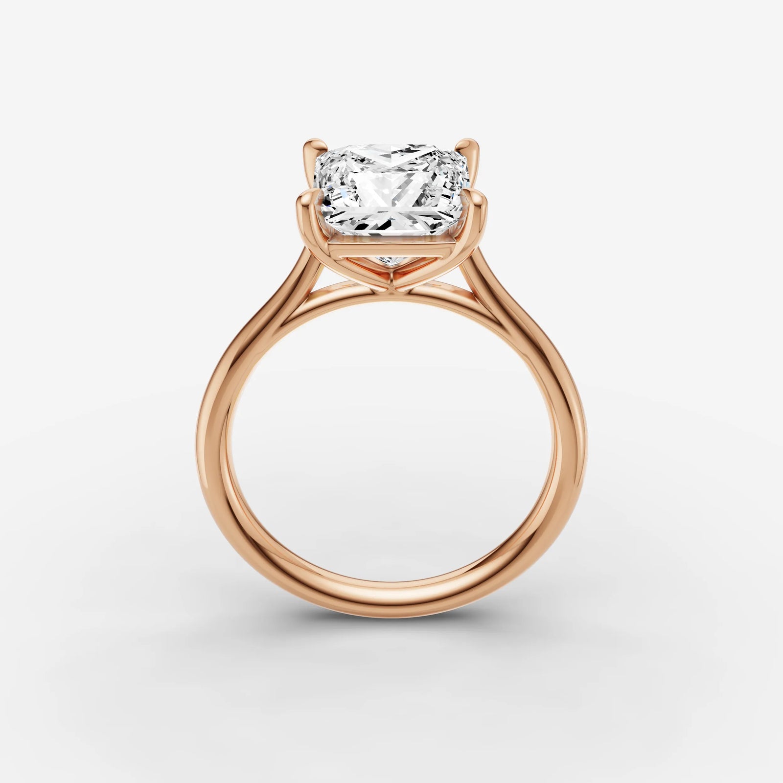 Cathedrale princess diamond setting in gold, view 9