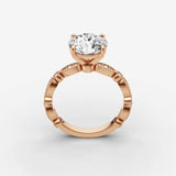 Heritage round diamond setting in gold, view 9