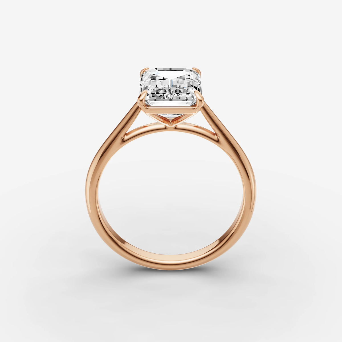 Cathedrale emerald diamond setting in gold, view 9