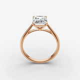 Cathedrale emerald diamond setting in gold, view 9