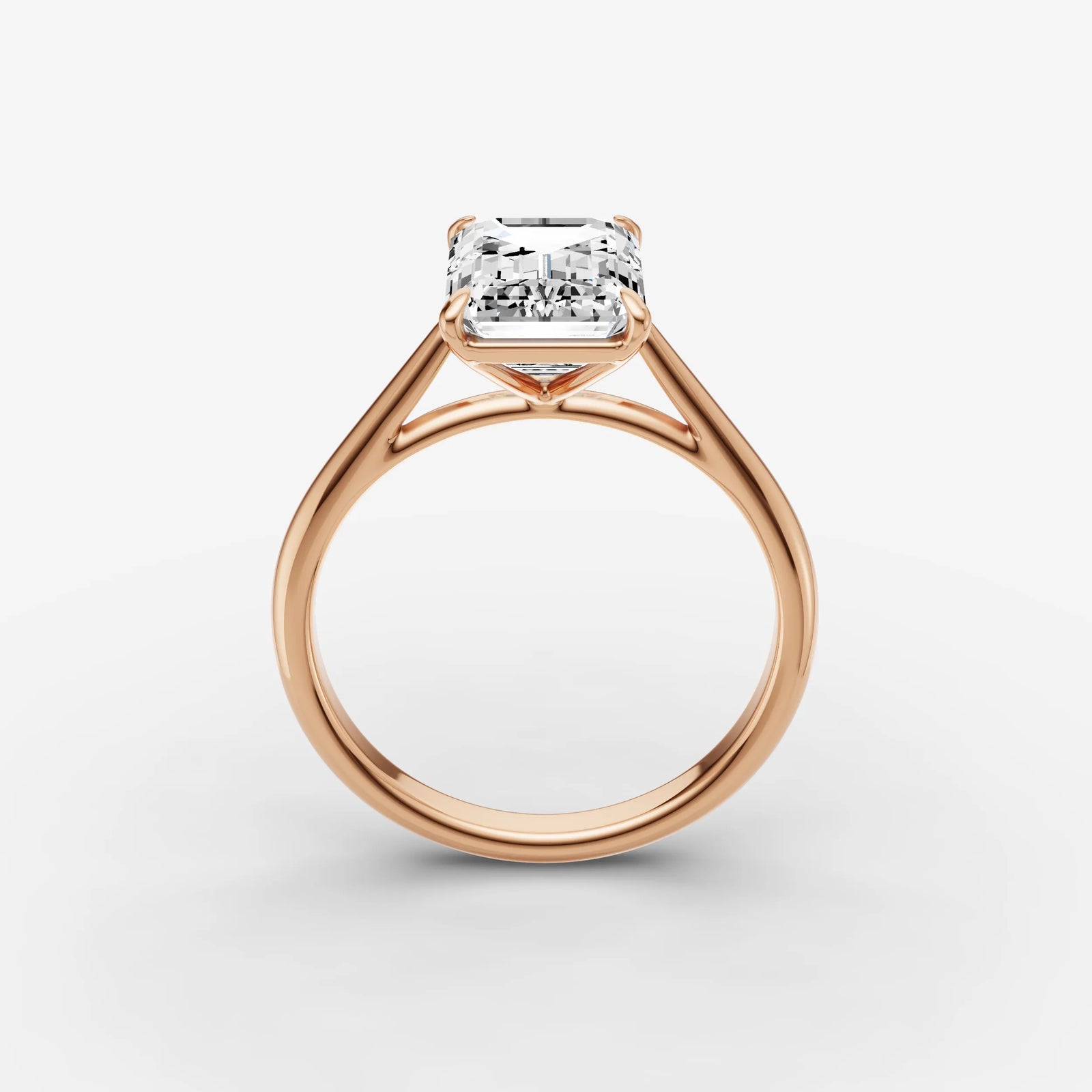 Cathedrale emerald diamond setting in gold, view 9