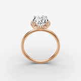 Aurore oval diamond setting in gold, view 9