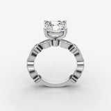 Heritage asscher diamond setting in gold, view 15
