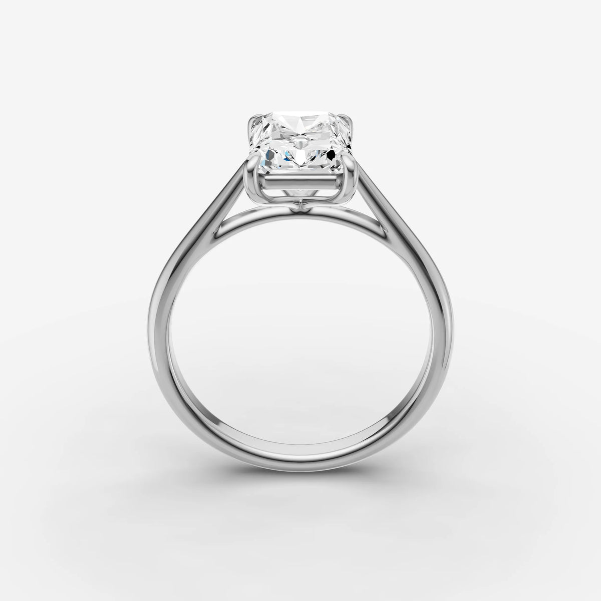 Cathedrale radiant diamond setting in gold, view 15