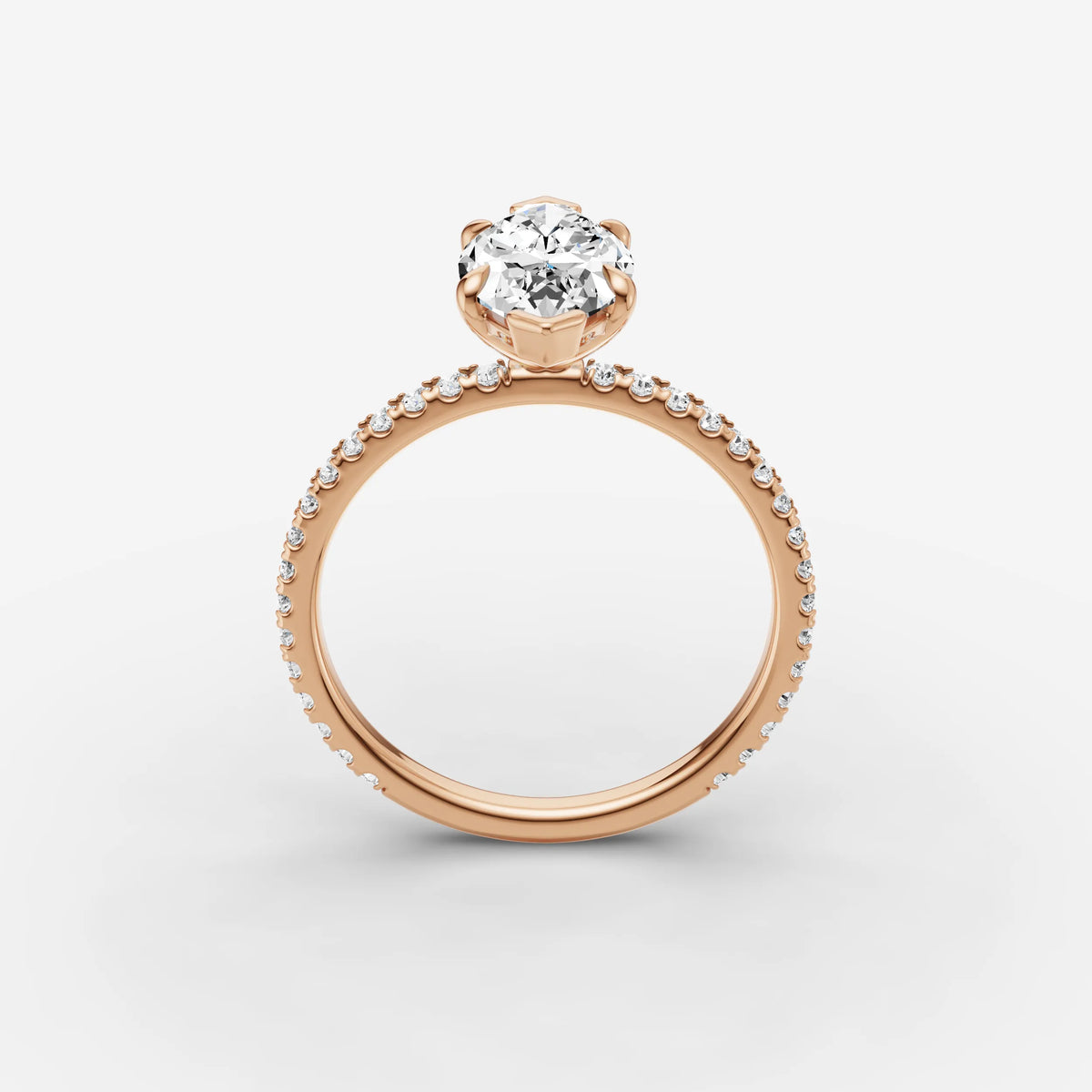 Etoile marquise diamond setting in gold, view 9