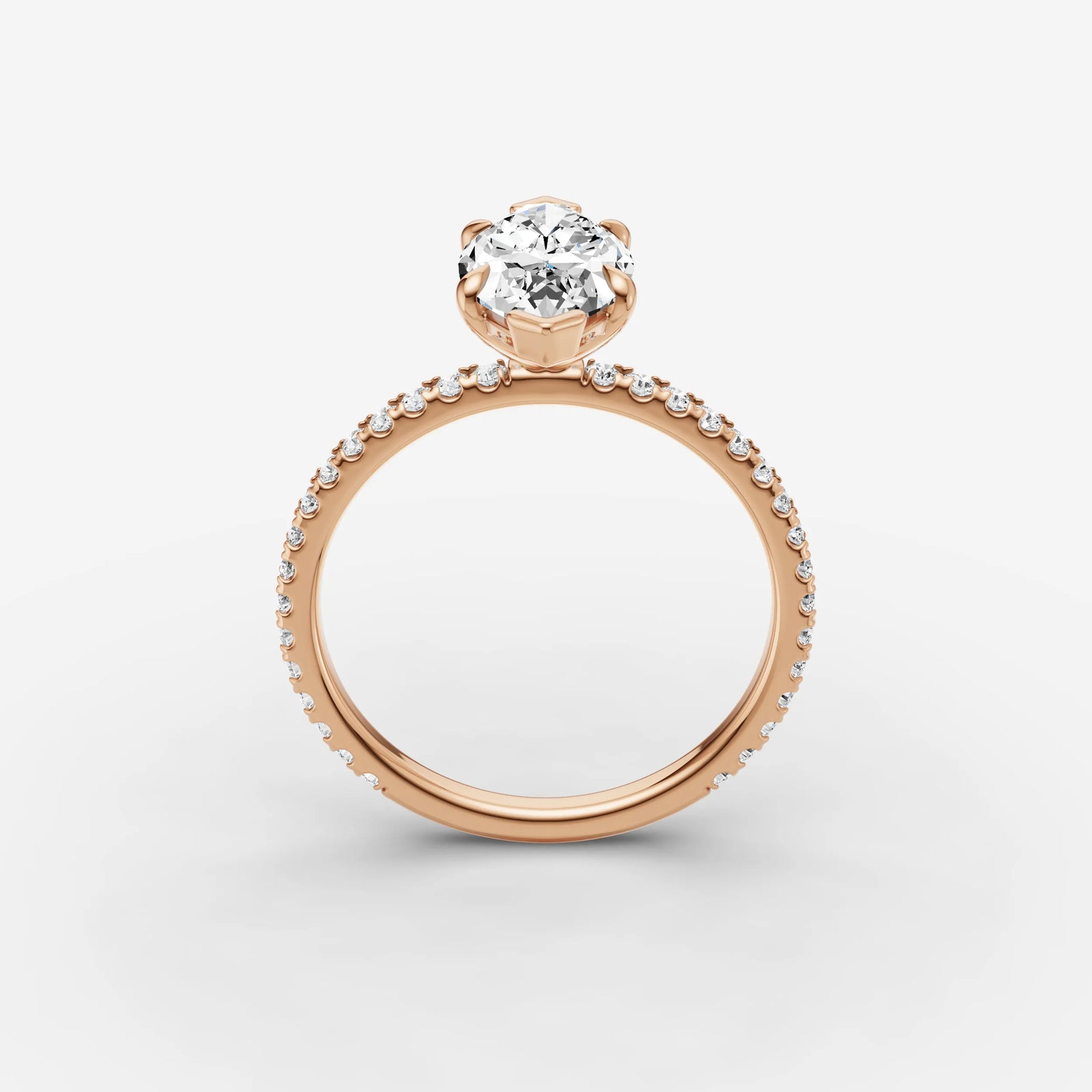 Etoile marquise diamond setting in gold, view 9