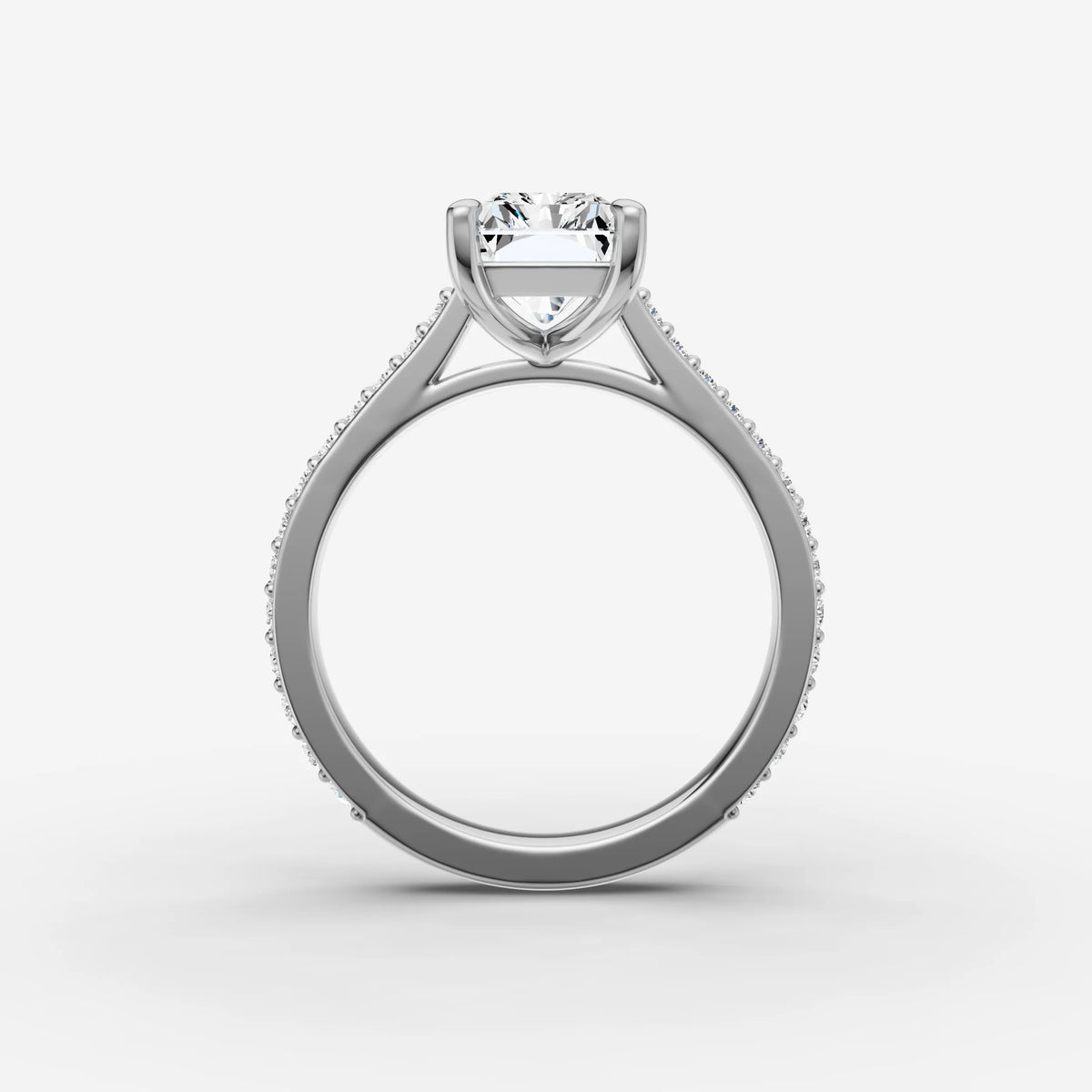 Cathedrale radiant diamond setting in gold, view 14