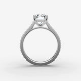 Cathedrale radiant diamond setting in gold, view 14