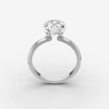 Demi pear diamond setting in gold, view 15