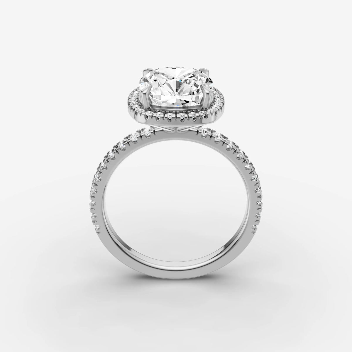Aurore Etoile cushion diamond setting in gold, view 15