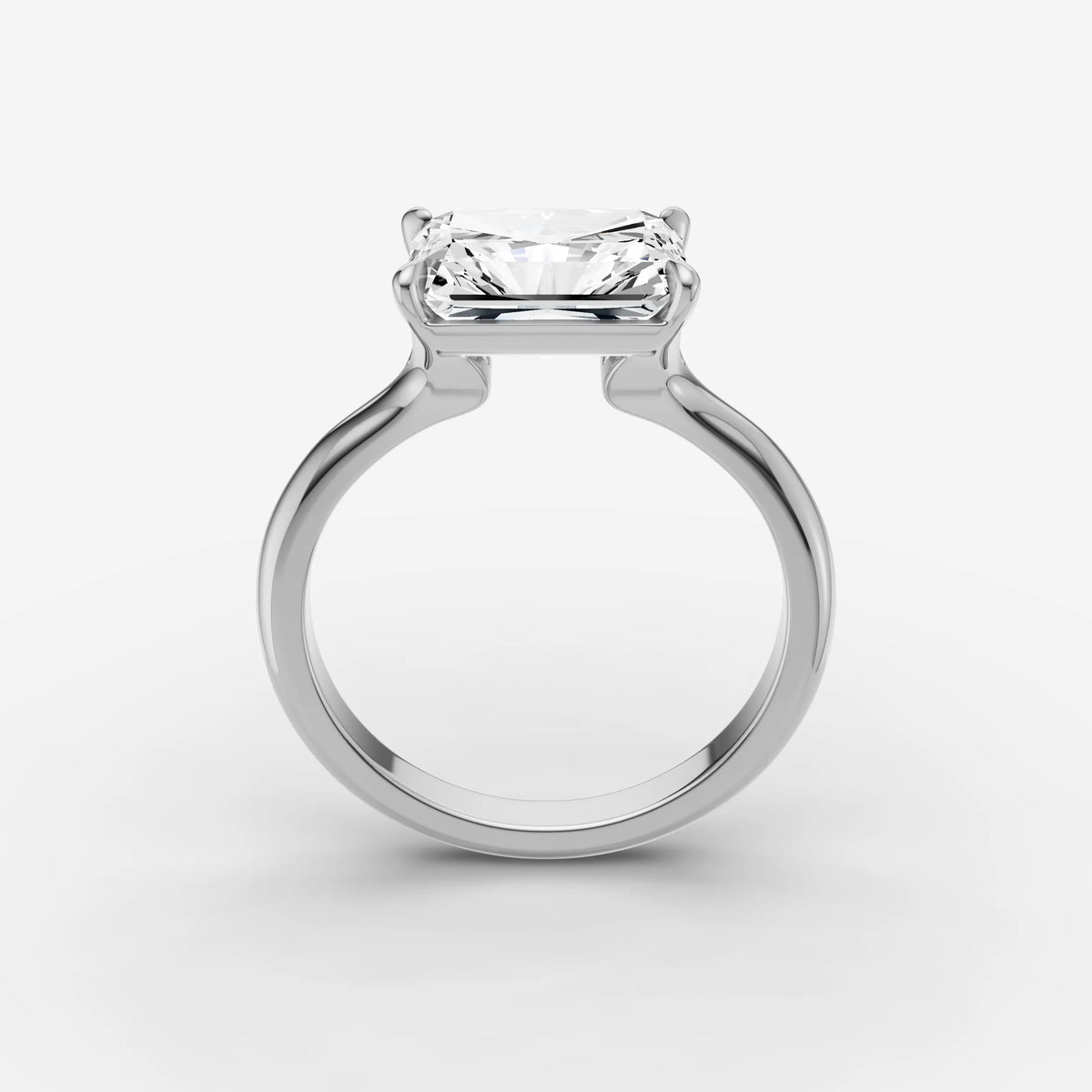 Horizon radiant diamond setting in gold, view 15