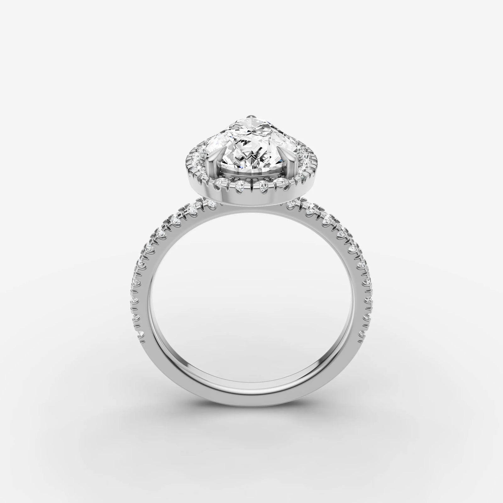 Aurore Etoile pear diamond setting in gold, view 15