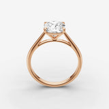 Cathedrale cushion diamond setting in gold, view 9