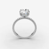 Mystere Etoile oval diamond setting in gold, view 15
