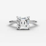 Cathedrale asscher diamond setting in gold, view 13