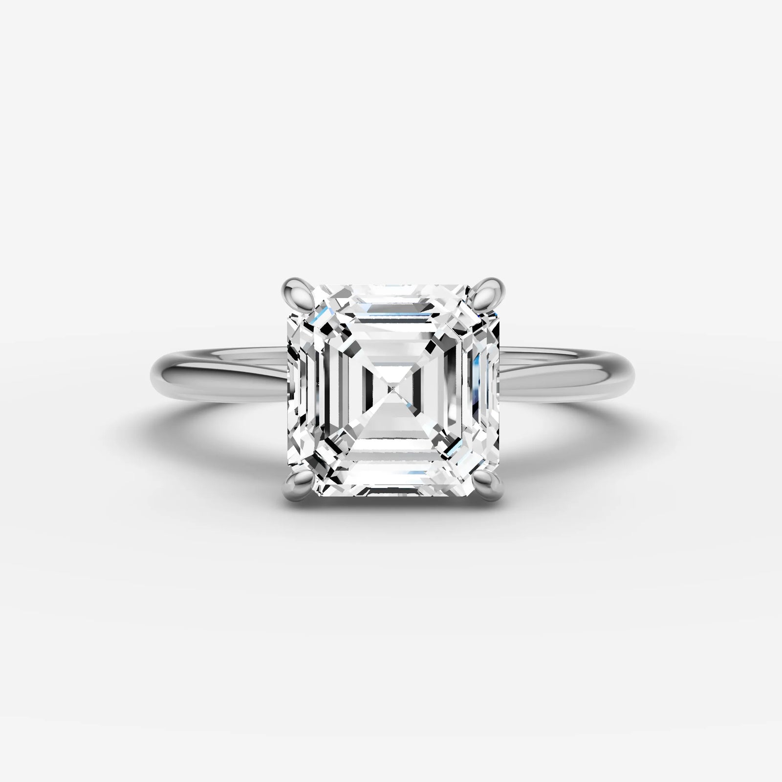 Cathedrale asscher diamond setting in gold, view 13