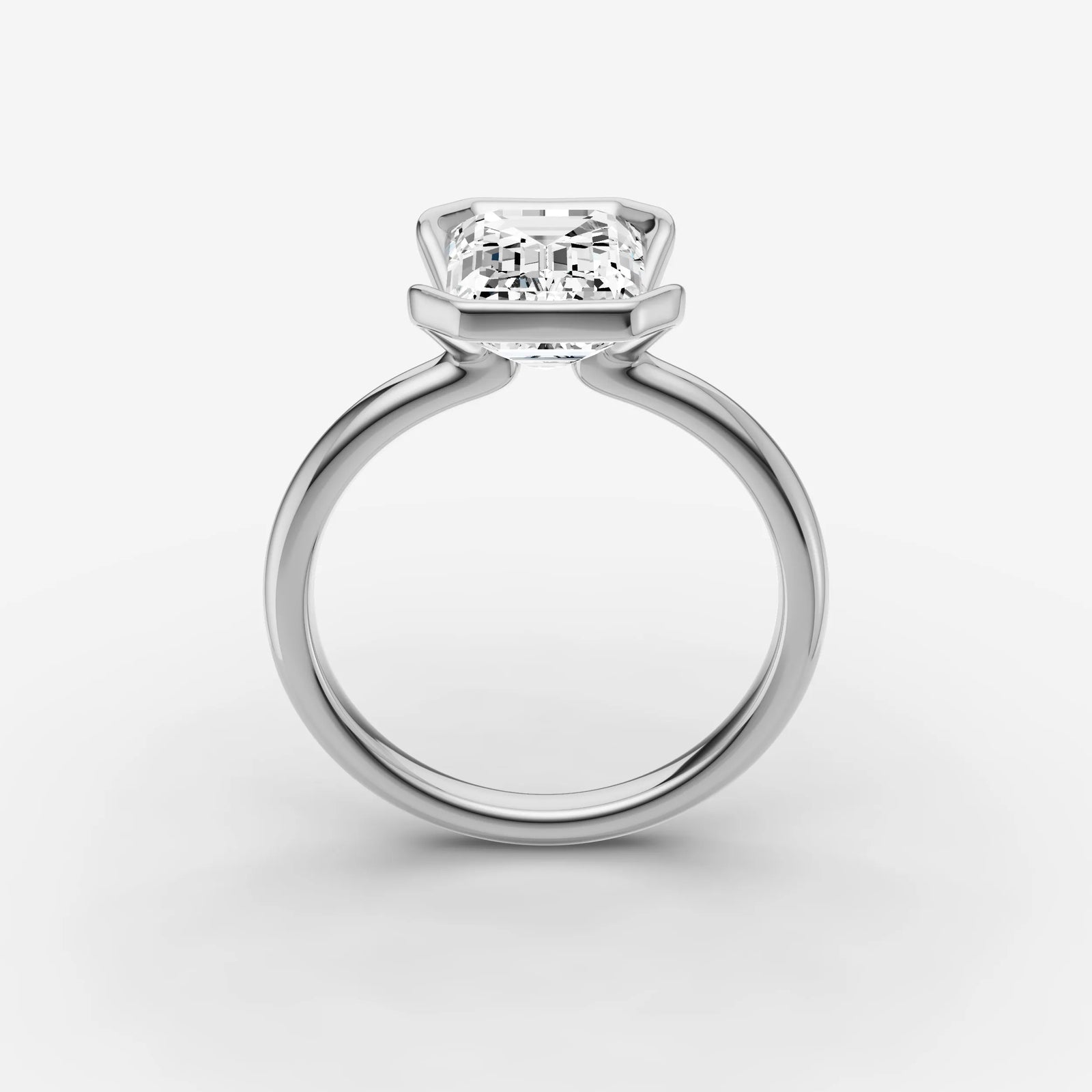 Demi emerald diamond setting in gold, view 15