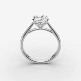 Cathedrale oval diamond setting in gold, view 15