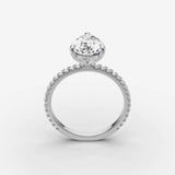 Etoile pear diamond setting in gold, view 15