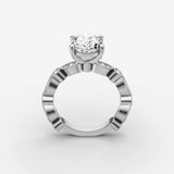 Heritage oval diamond setting in gold, view 15