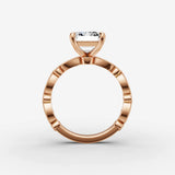 Heritage emerald diamond setting in gold, view 8