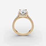 Aurore Etoile marquise diamond setting in gold, side view