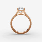 Cathedrale radiant diamond setting in gold, view 8
