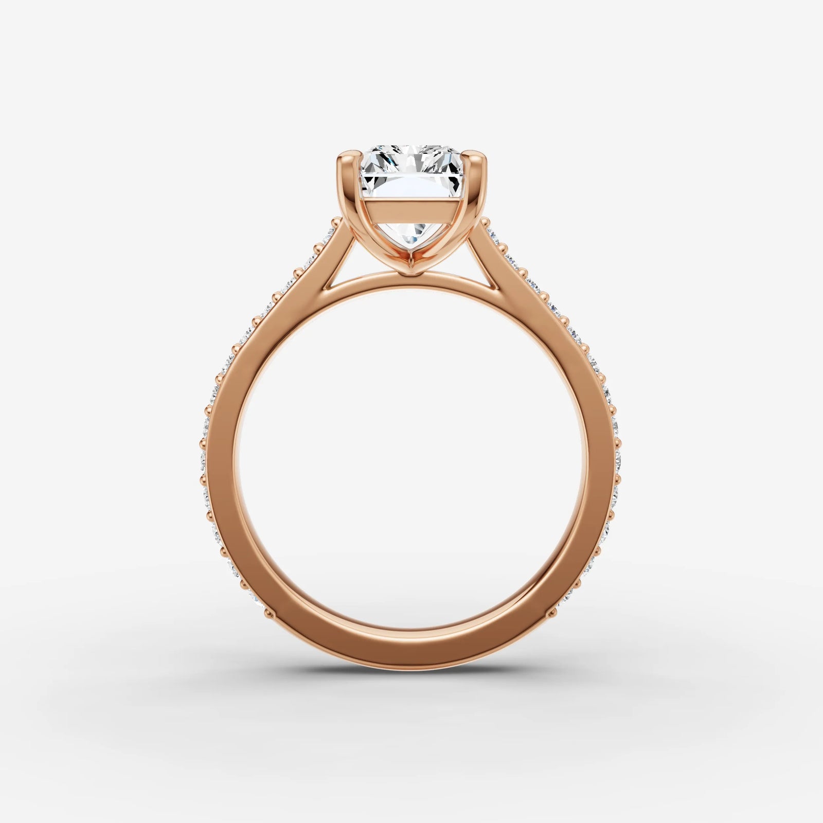 Cathedrale radiant diamond setting in gold, view 8