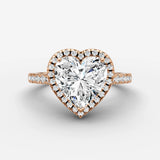 Cathedrale heart diamond setting in gold, view 7