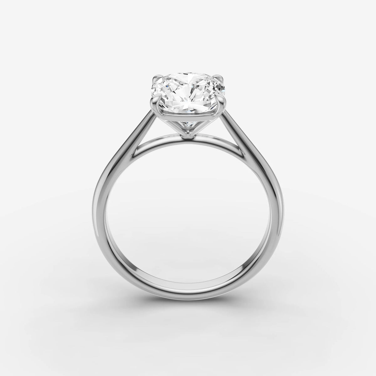 Cathedrale cushion diamond setting in gold, view 15