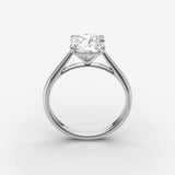 Cathedrale cushion diamond setting in gold, view 15