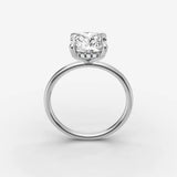 Mystere cushion diamond setting in gold, view 15