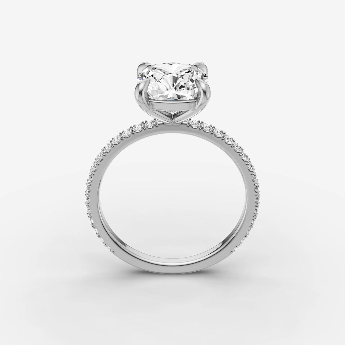 Etoile cushion diamond setting in gold, view 15