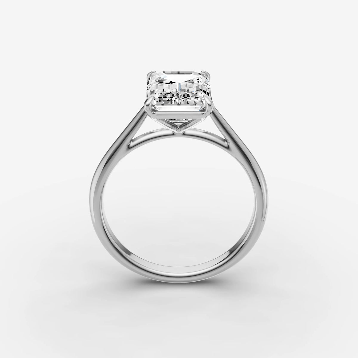 Cathedrale emerald diamond setting in gold, view 15