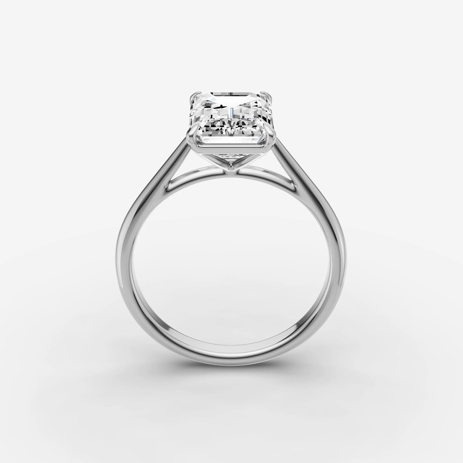 Cathedrale emerald diamond setting in gold, view 15