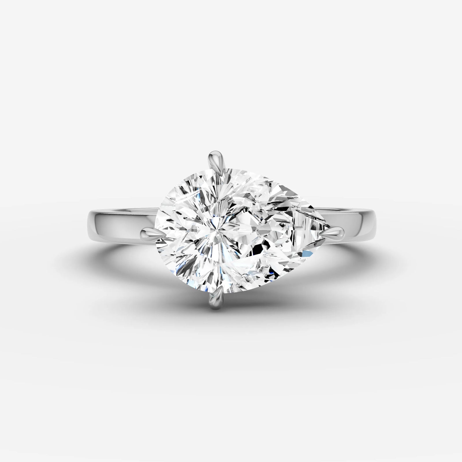 Horizon pear diamond setting in gold, view 13