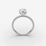 Etoile marquise diamond setting in gold, view 15