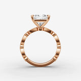 Heritage princess diamond setting in gold, view 8