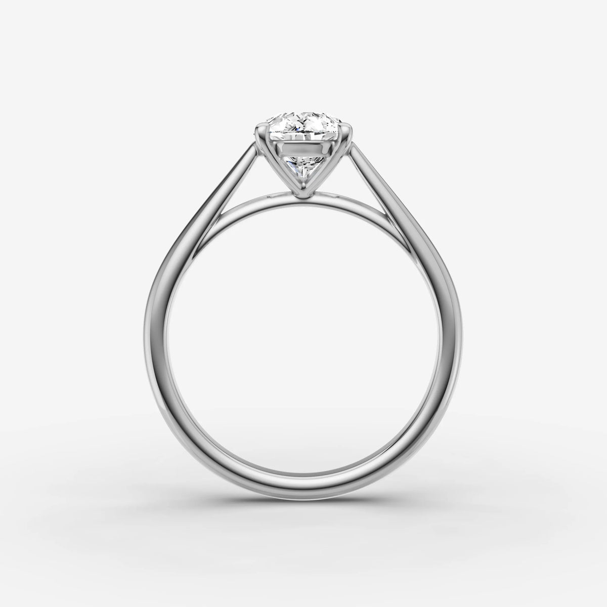 Cathedrale pear diamond setting in gold, view 14