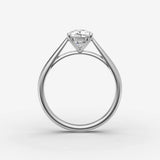 Cathedrale pear diamond setting in gold, view 14