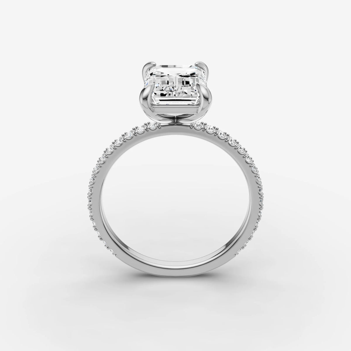 Etoile emerald diamond setting in gold, view 15