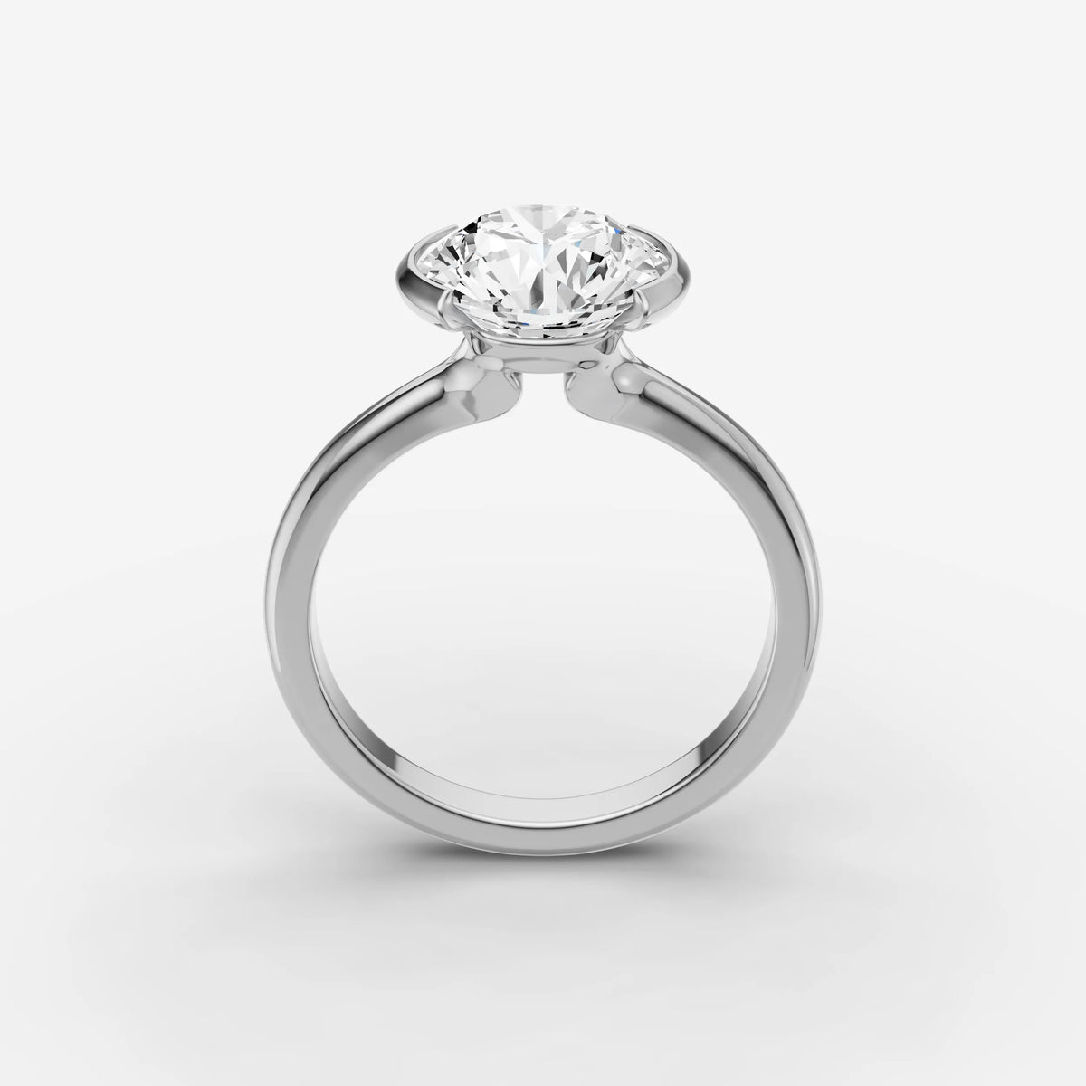 Demi round diamond setting in gold, view 15