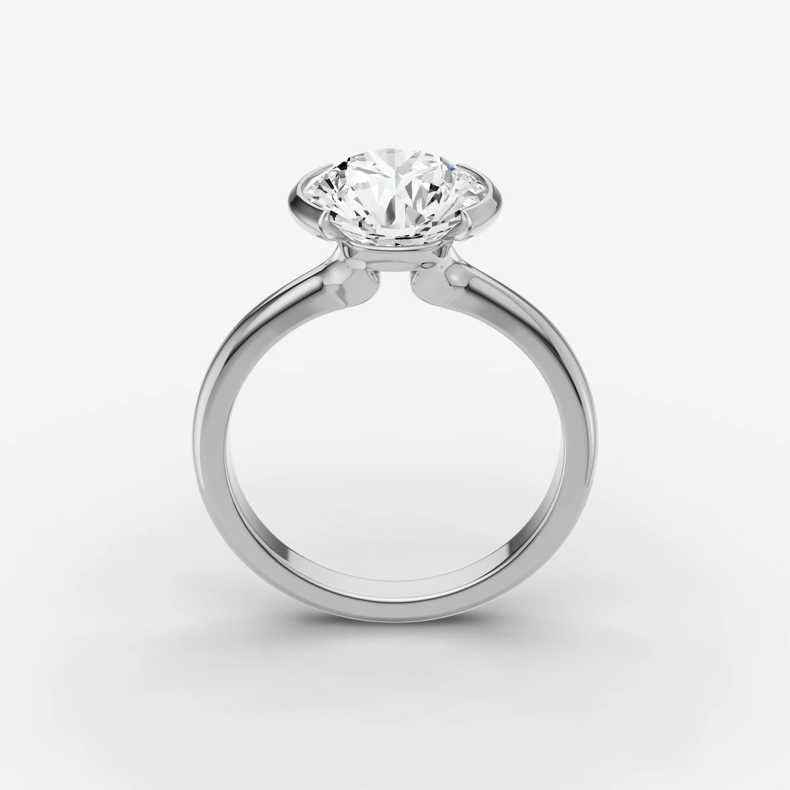 Demi round diamond setting in gold, view 15