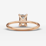 Mystere emerald diamond setting in gold, view 12