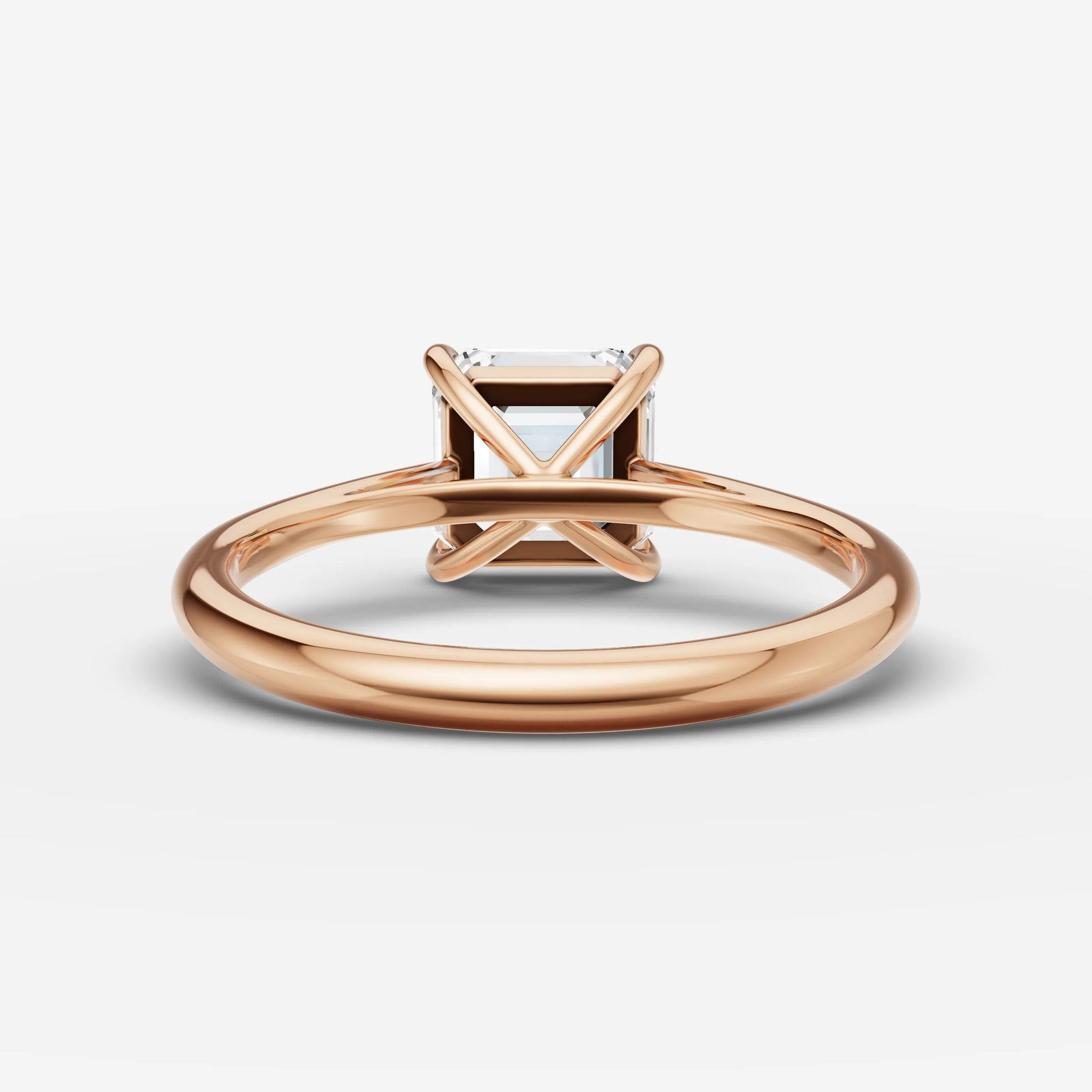 Cathedrale asscher diamond setting in gold, view 12