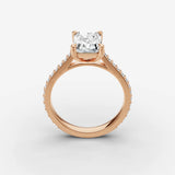 Cathedrale radiant diamond setting in gold, view 9