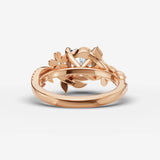 Fleur cushion diamond setting in gold, view 12