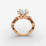 Fleur princess diamond setting in gold, view 9